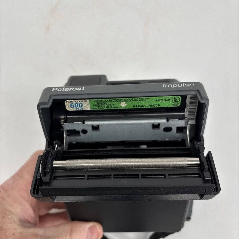 Vintage Polaroid Impulse Instant Camera w/ Strap - Uses 600 Plus Film